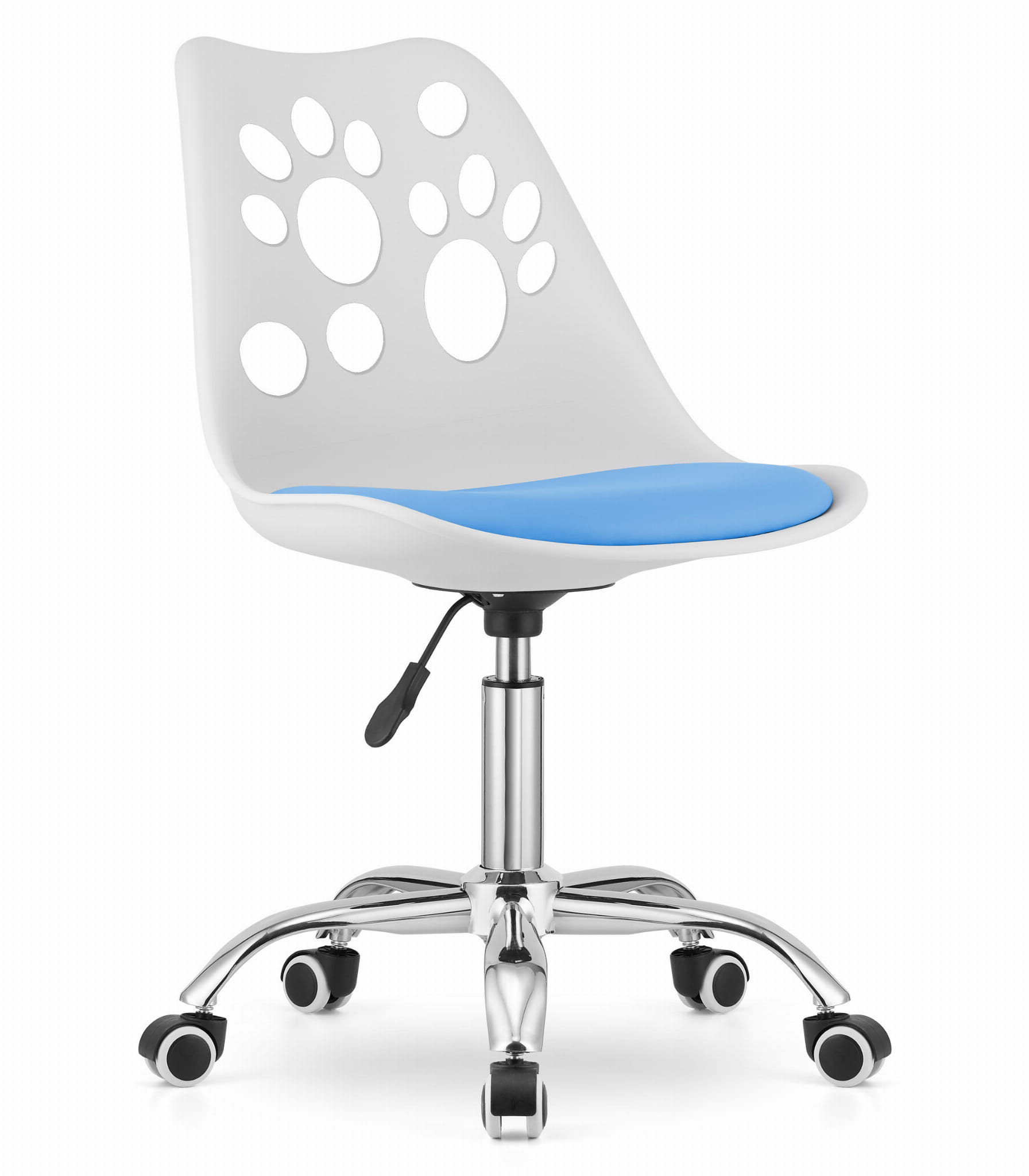 Krzesło obrotowe PRINT - biało-niebieskie zdjęcie 1