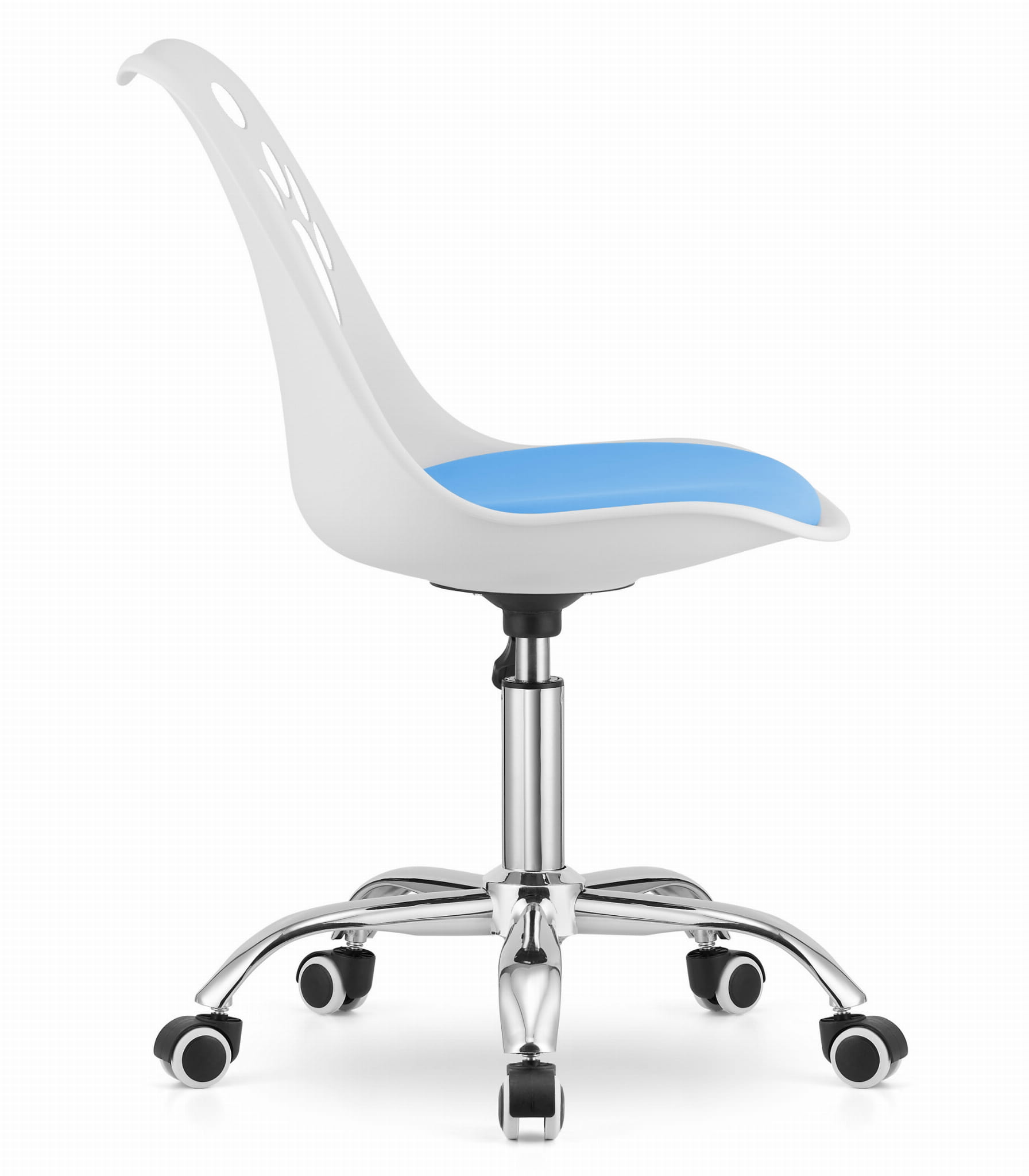 Krzesło obrotowe PRINT - biało-niebieskie zdjęcie 4
