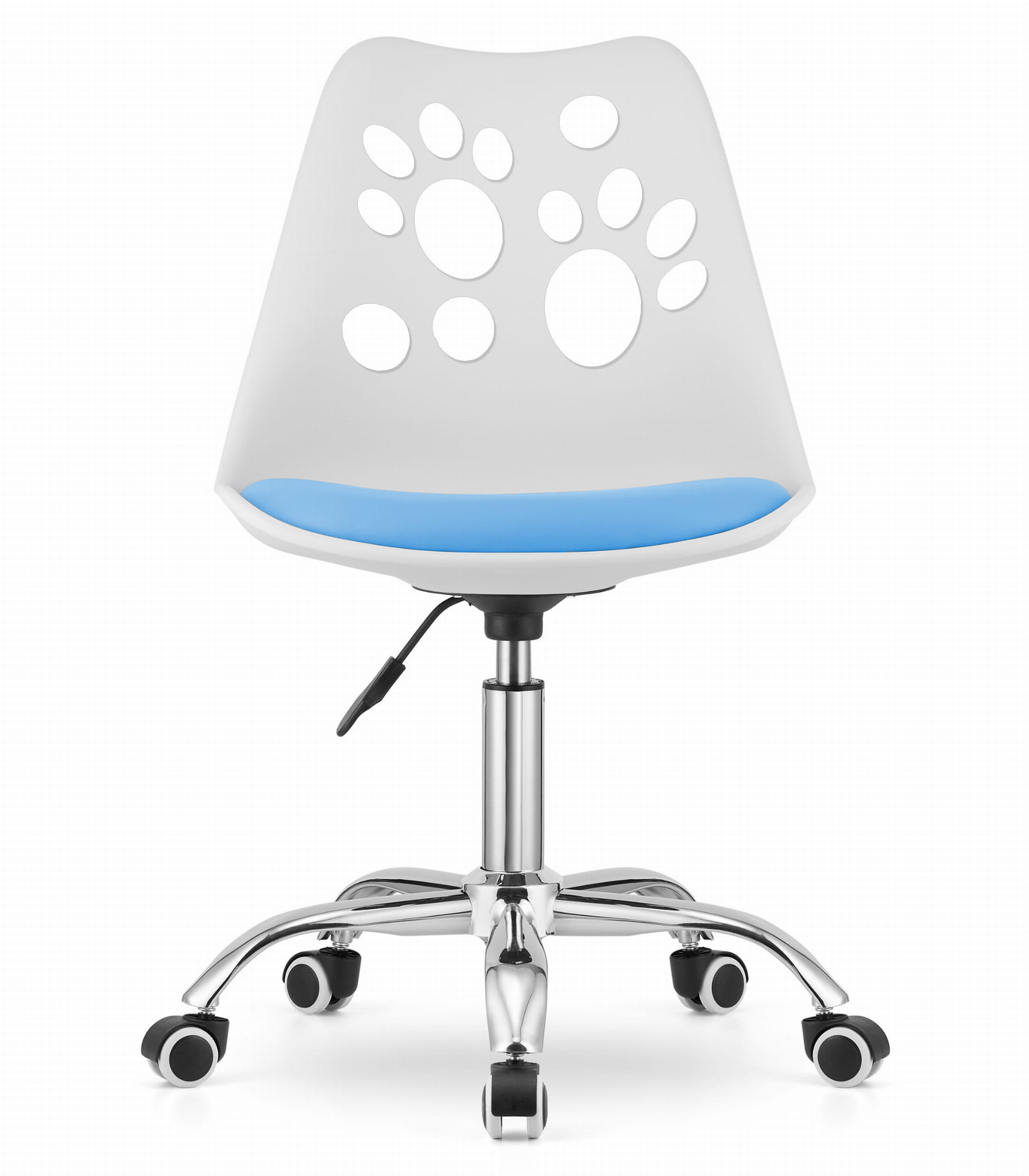 Krzesło obrotowe PRINT - biało-niebieskie zdjęcie 2