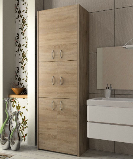 Słupek łazienkowy Adaś 6D Sonoma 56 cm