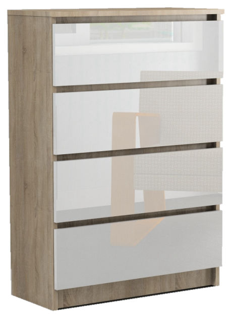 Komoda RICO 4s WYSOKI POŁYSK 60 cm AKRYL Sonoma