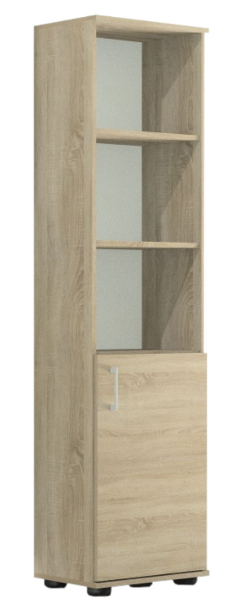 Regał G 40 II 1D Dąbs sonoma z drzwiami, regał biurowy