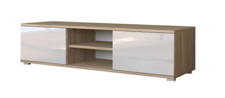 Szafka RTV 120  DĄB SONOMA / BIAŁY POŁYSK