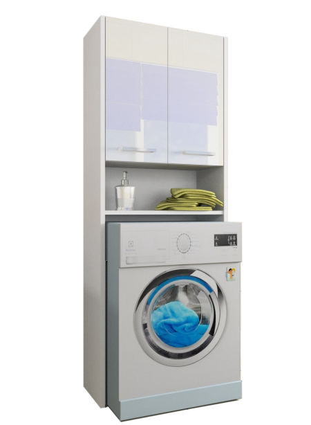 Szafka łazienkowa nad pralke LUNA 64 cm  POŁYSK AKRYL 170