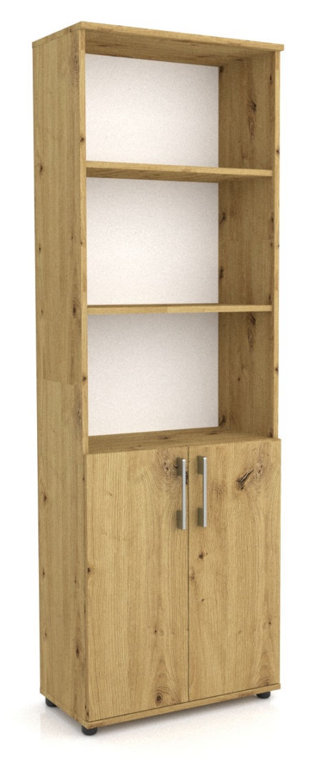 Regał biurowy na ksiażki i segragatory G80 II 2D Dąb Artisan