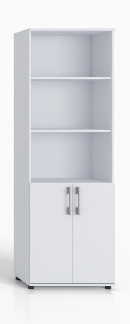 Regał biurowy na ksiażki i segragatoryG 80 II 2D biały
