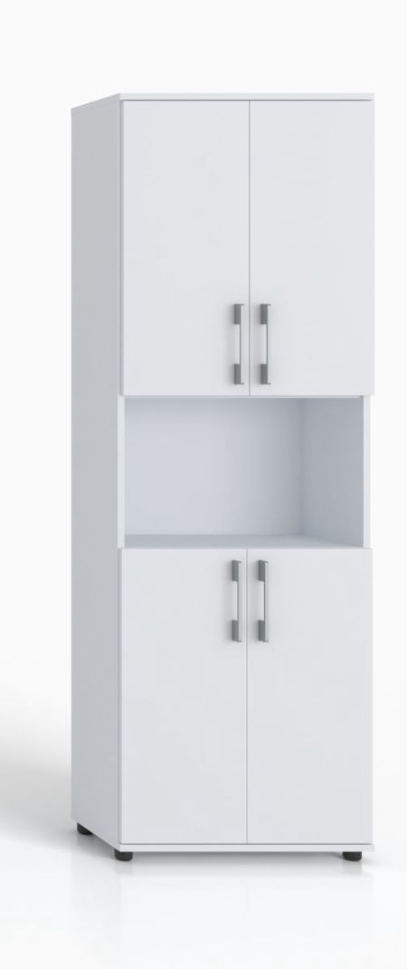 Regał biurowy na ksiażki i segragatory G 80 4D biały
