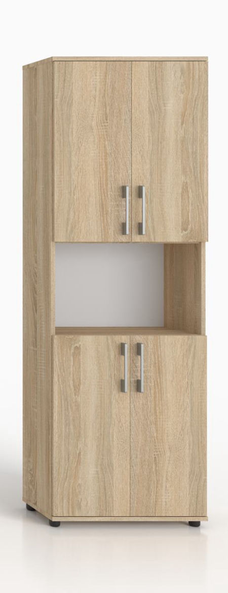 Regał biurowy na ksiażki i segragatory G 80 4d dąb sonoma