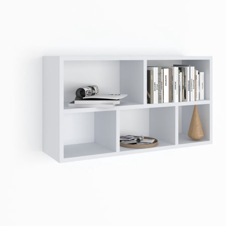 Półka wisząca 4P biała 80x50x20 cm - pozioma lub pionowa