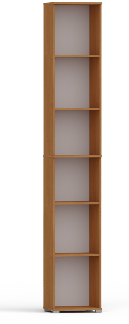 Regał Pola 215x30 Olcha. Szeroki 30 cm, 6 półek na książki i segregatory