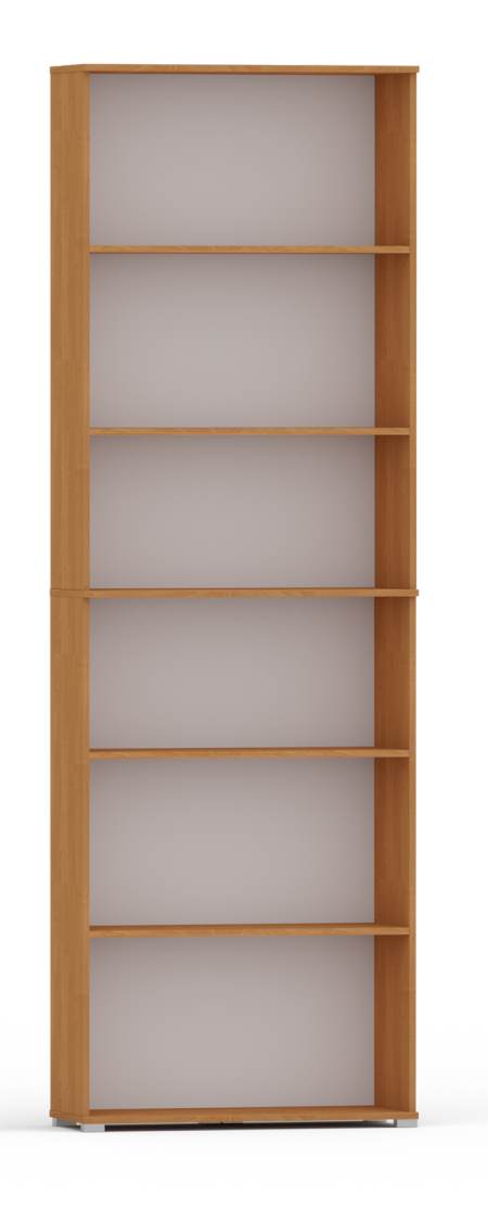 Regał Pola 215x60 olcha, 6 półek na książki i segregatory