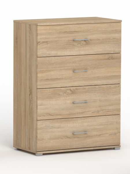 Komoda POLA 4s Dab Sonoma - 4 szerokości. komoda 4 szufladowa