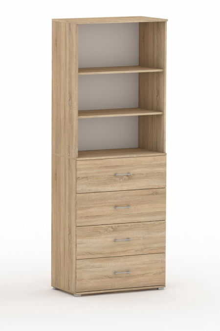 Regał Szafa POLA 215 4S3P - 4 szerokości do wyboru. Dab Sonoma
